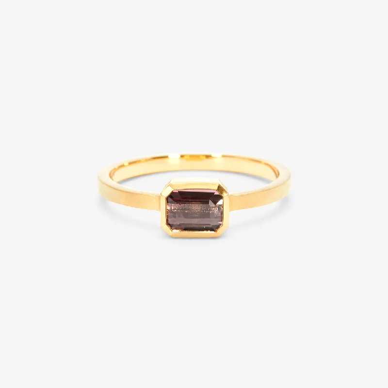 TR52-OOAK | 0.64 Carat One-of-a-Kind Elongated Octagon Cut Pink Tourmaline Ring