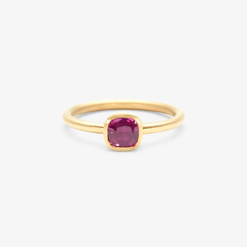 RR1-OOAK | 0.73 Carat One-of-a-Kind Cushion Cut Ruby Ring