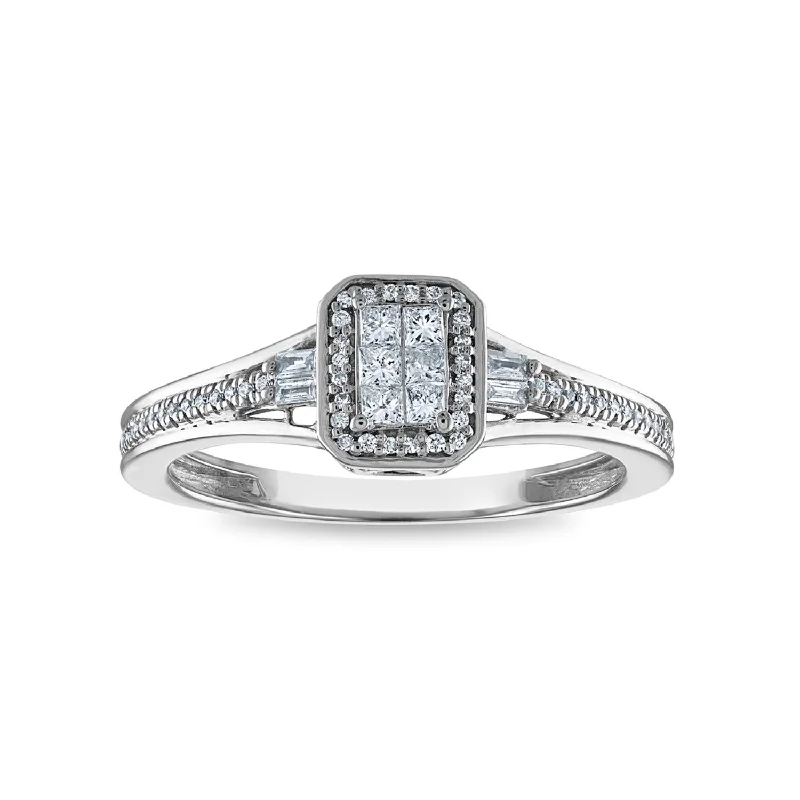 LoveSong 1/4 CTW Diamond Promise Ring in 10KT White Gold