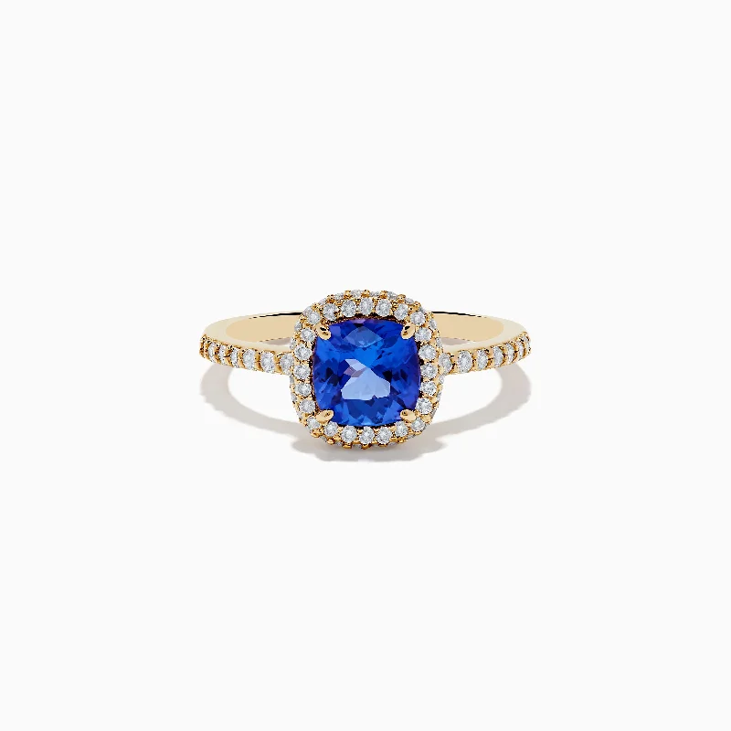 Nahla Siri 14K Yellow Gold Tanzanite and Diamond Ring