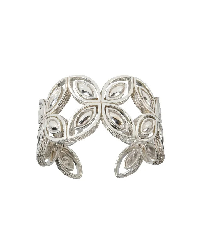 John Hardy Kawung Flower Cuff in  Sterling Silver