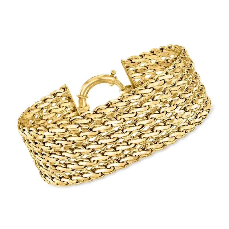 Ross-Simons 14kt Yellow Gold Cestina-Link Bracelet