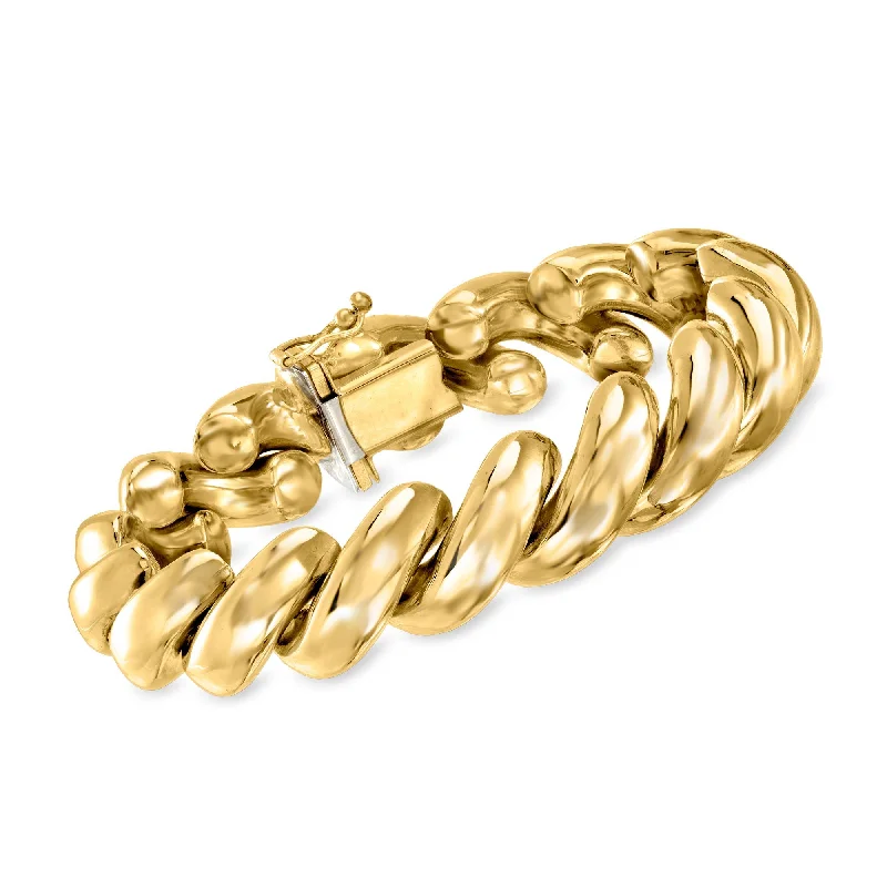 Ross-Simons 14kt Yellow Gold San Marco Bracelet