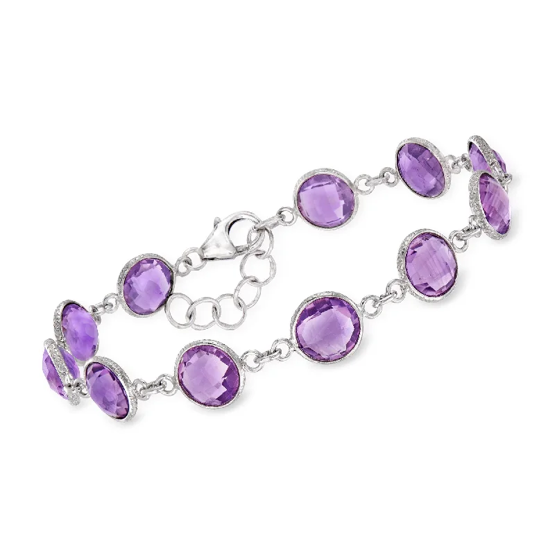 Ross-Simons Amethyst Bracelet in Sterling Silver