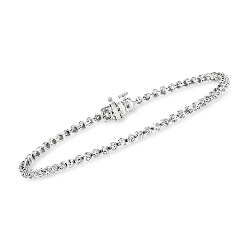 Ross-Simons Diamond Tennis Bracelet in 14kt White Gold