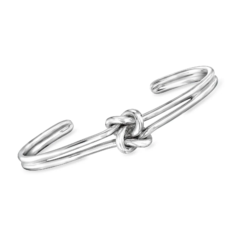 Ross-Simons Sterling Silver Love Knot Cuff Bracelet