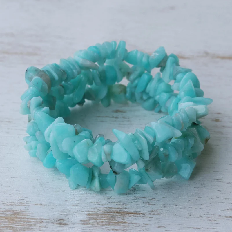 Wonders Handcrafted Beaded Amazonite Bracelets (Set of 3)