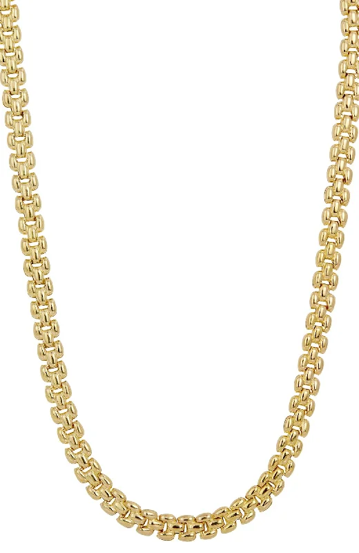 18K ITALIAN GOLD PLATED PANTHER LINK NECKLACE