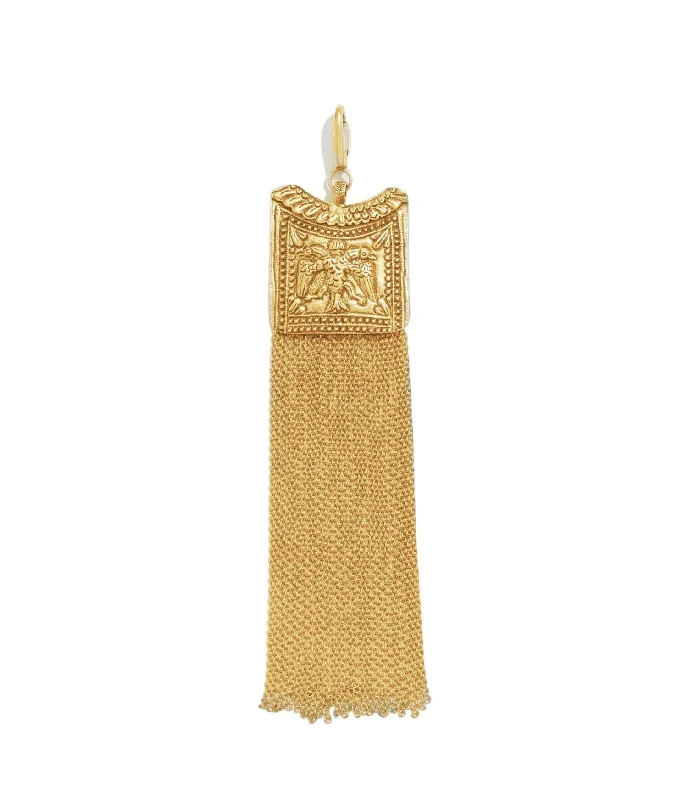 Double Eagle Tassel Charm In Gold