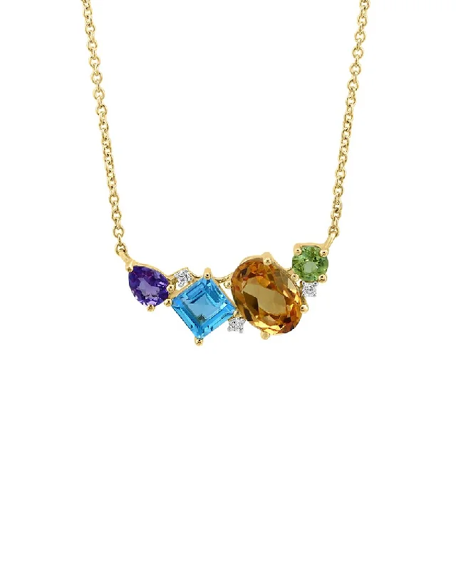 Effy Fine Jewelry 14K 1.52 ct. tw. Diamond & Gemstone Necklace