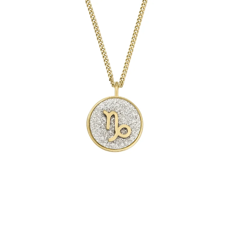 Fossil Women's Zodiac Capricorn Silver Paper Glitz Pendant Necklace