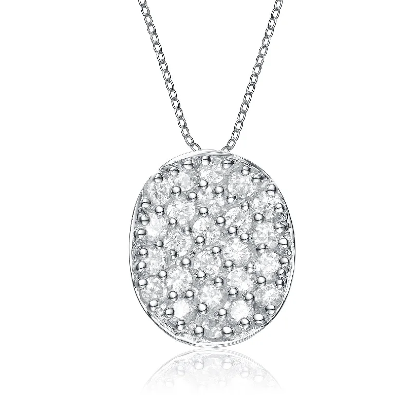 Gv Sterling Silver And White Cubic Zirconia Necklace