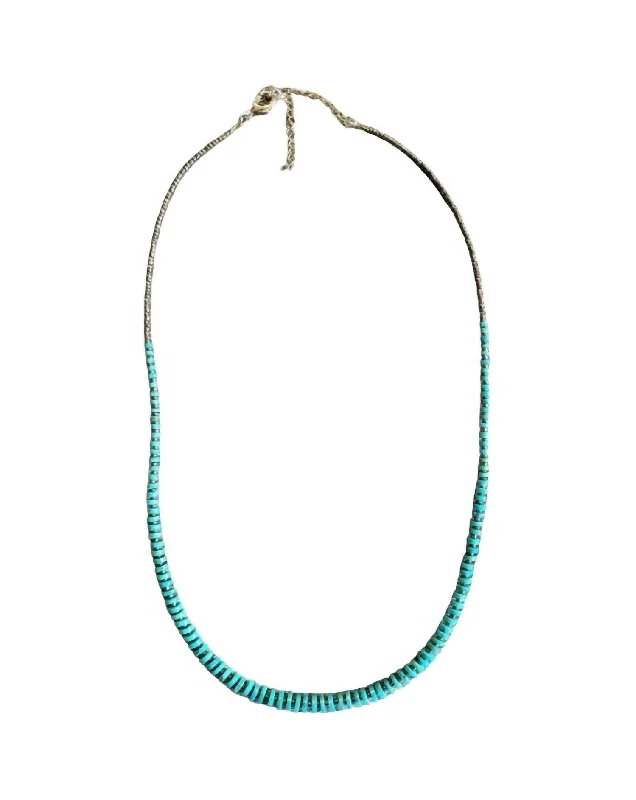 Women's Graduated American Necklace In Turquoise