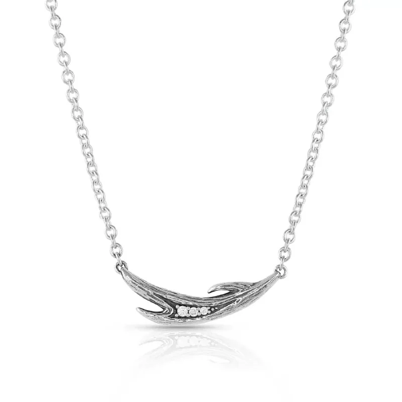 Women's Kristy Titus Mountain Joy Antler Necklace In Silver