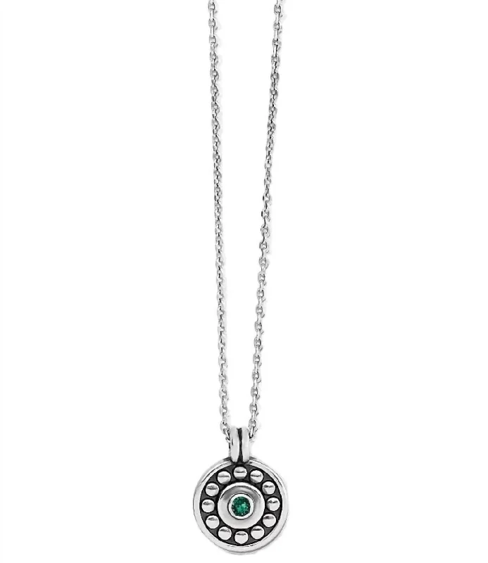 Women's Pebble Medali Necklace In Emerald