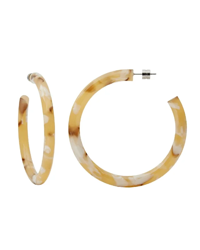 Bold Hoops in Mango Tortoise