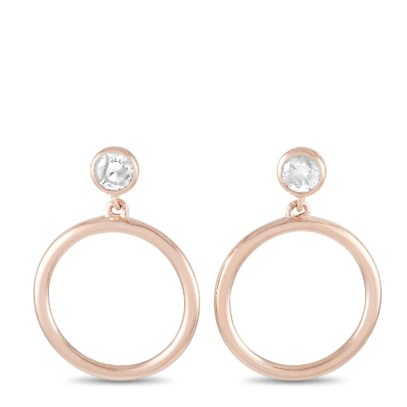 LB Exclusive 14K Rose Gold 0.18 ct Diamond Earrings