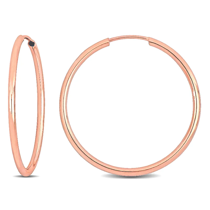 Mimi & Max 25mm Hoop Earrings in 14k Rose Gold