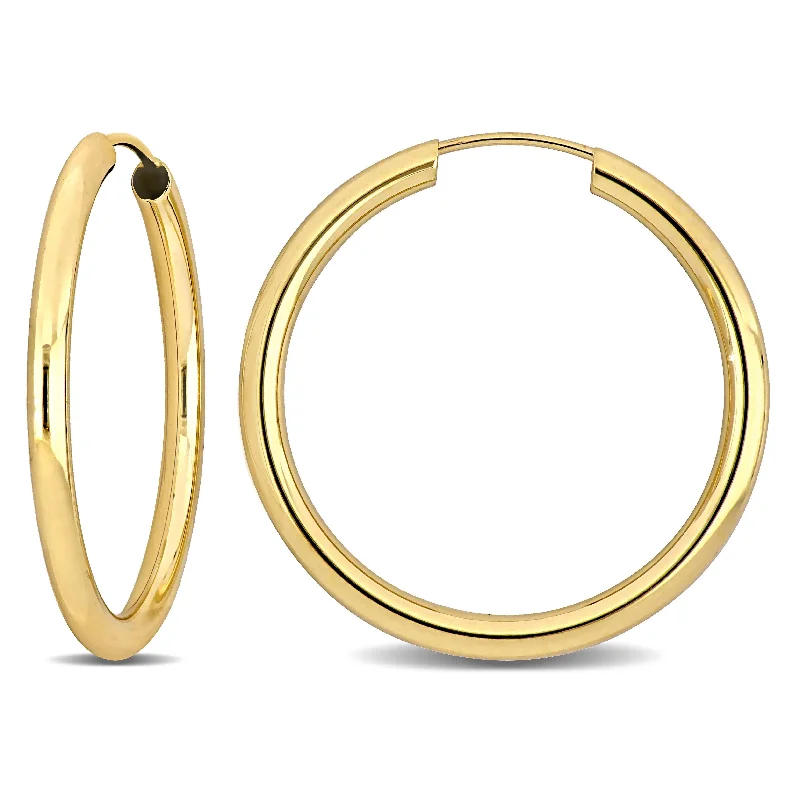 Mimi & Max 25mm Hoop Earrings in 14k Yellow Gold