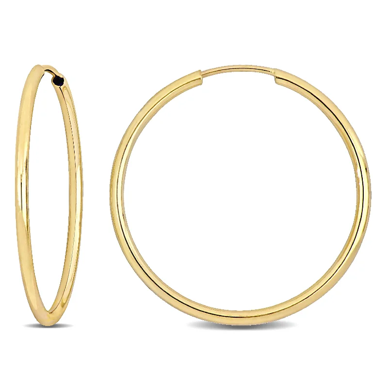 Mimi & Max 25mm Hoop Earrings in 14k Yellow Gold