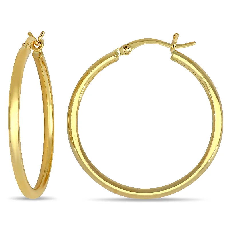 Mimi & Max 30mm Hoop Earrings in 10k Yellow Gold