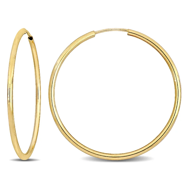 Mimi & Max 30mm Hoop Earrings in 14k Yellow Gold