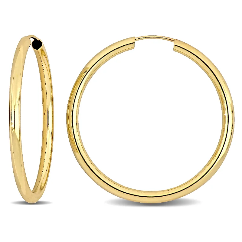 Mimi & Max 30mm Hoop Earrings in 14k Yellow Gold