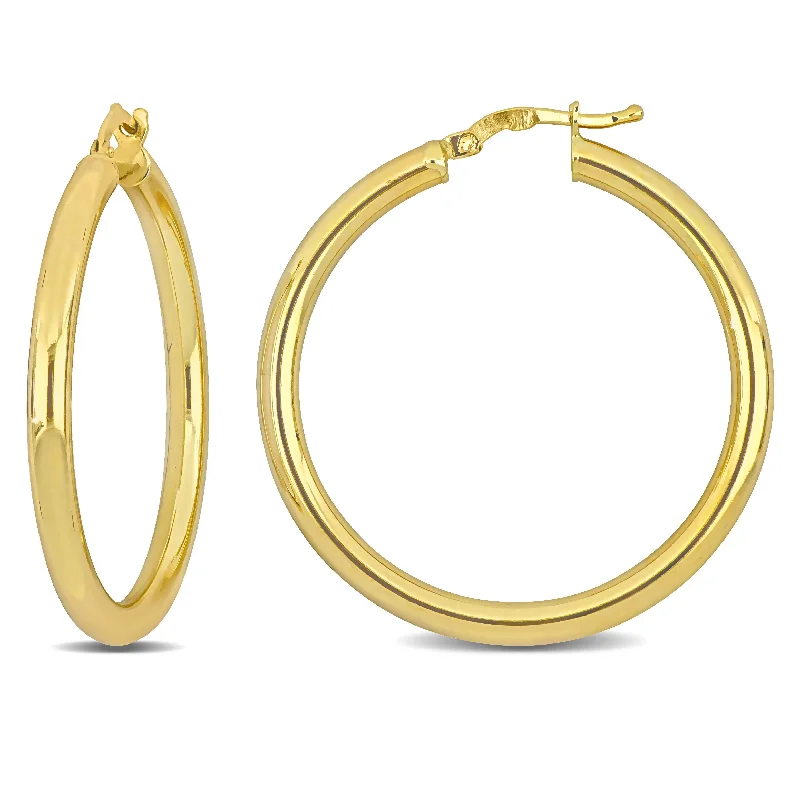 Mimi & Max 35mm Hoop Earrings in 14k Yellow Gold