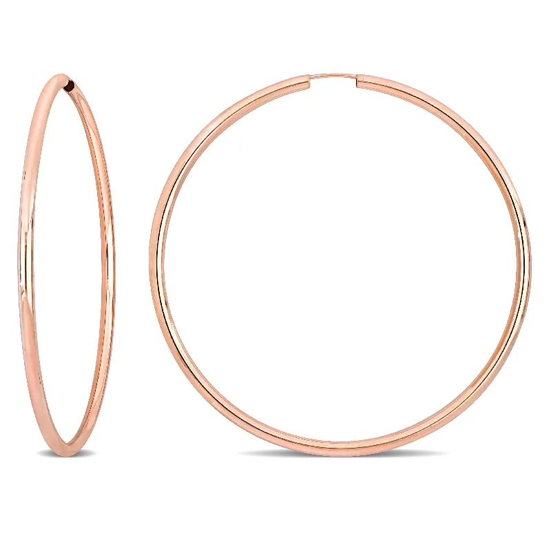 Mimi & Max 60mm Hoop Earrings in 14k Rose Gold