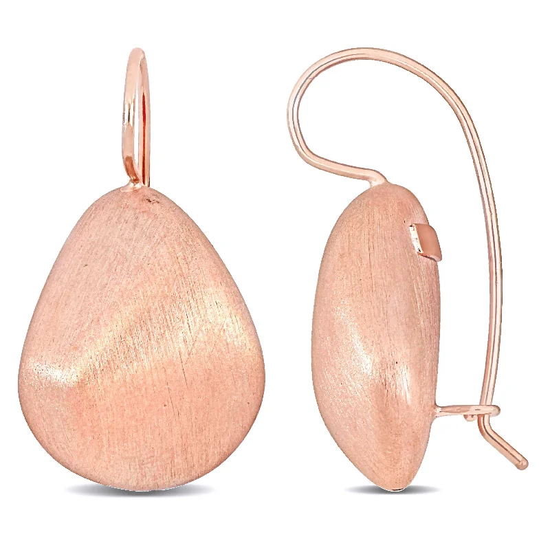 Mimi & Max Dome Matt Finish Earrings in 14k Rose Gold