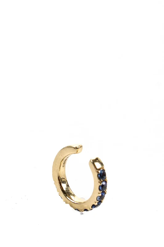 Robinson Pelham Womens 14kt Yellow Gold Sapphire Mono Hoop Earring Cuff