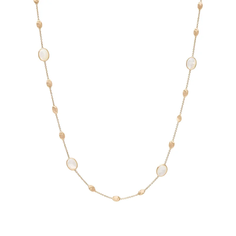 Siviglia Mother of Pearl & Gold Long Necklace