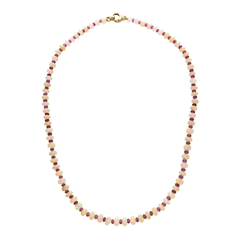 Goshwara Opal & Rubellite Bead 18K Gold Necklace