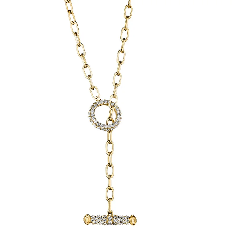 Diamond Toggle Chain Link Necklace