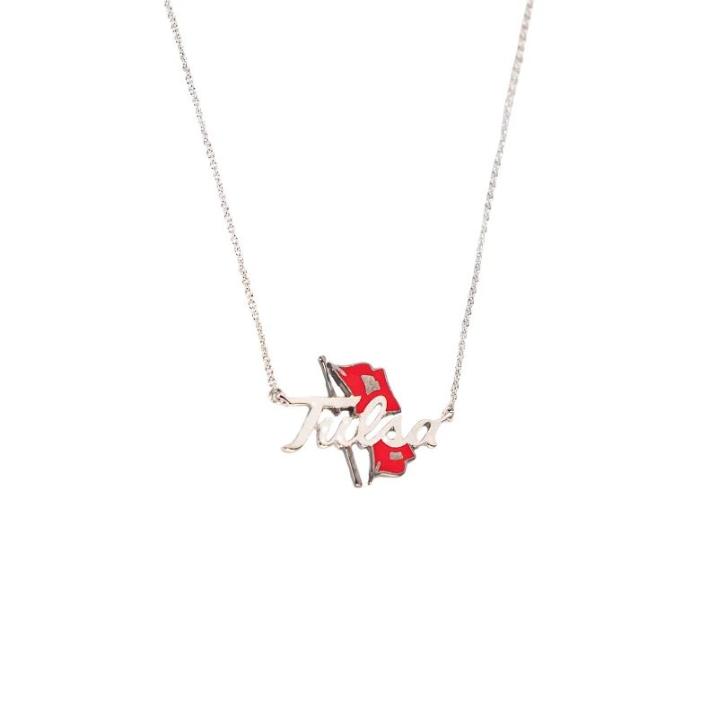 TU Necklace with Red Enamel