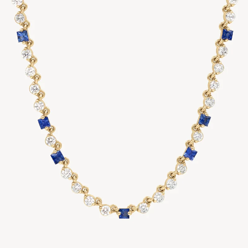 Wrapped in Sapphires and Diamonds Necklace