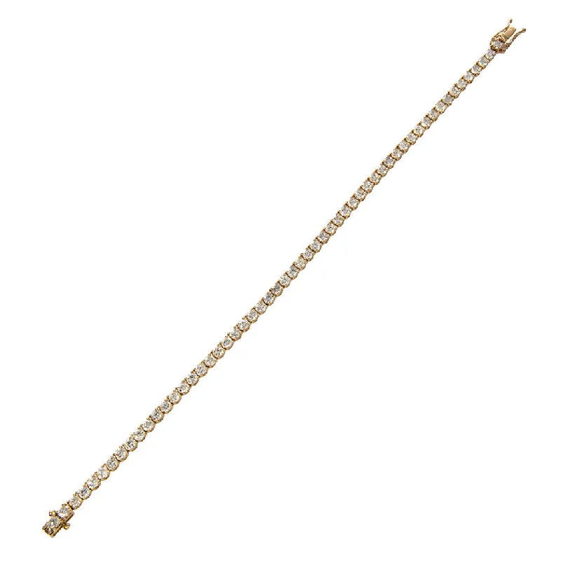 5ct Diamond 14K Yellow Gold Tennis Bracelet