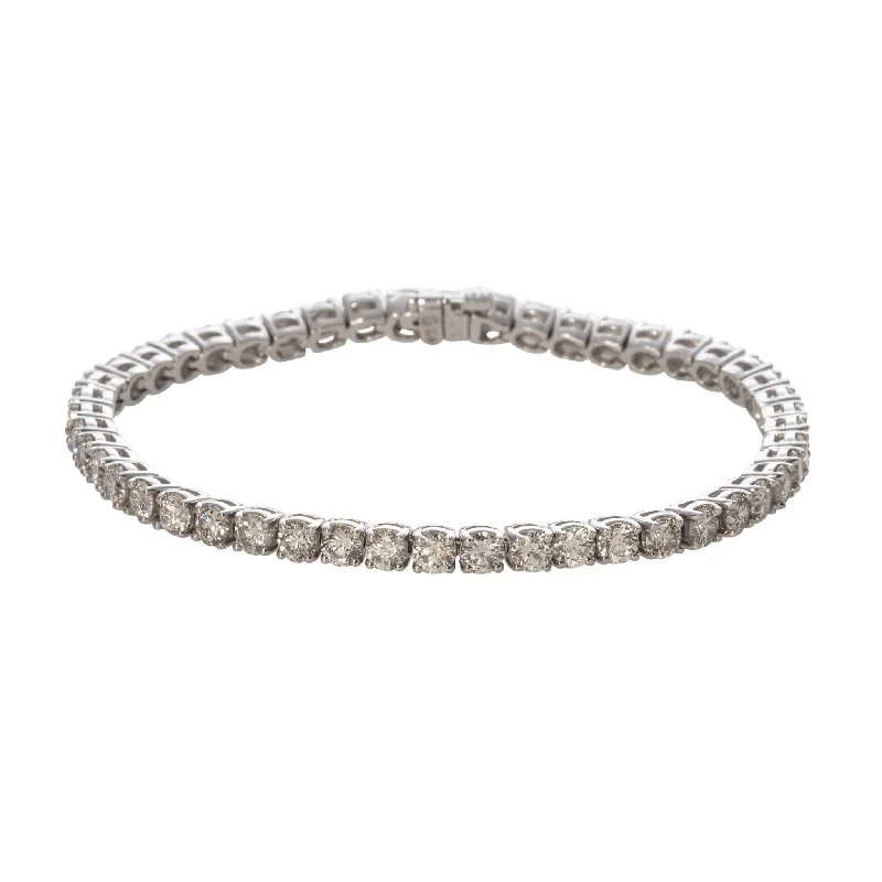 8ct Round Brilliant Diamond 14K White Gold Tennis Bracelet