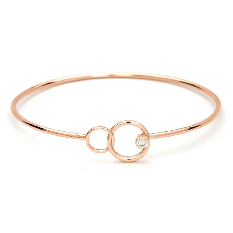 Bangle Diamond Bracelet in 14K Rose Gold (.20ctw)