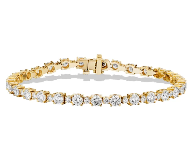 Bremer Jewelry Diamond Tennis Bracelet in 18K Yellow Gold (7.11ctw)