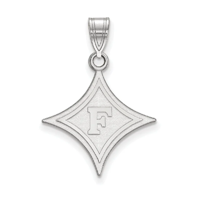 10k White Gold Furman U Large Rhombus Pendant