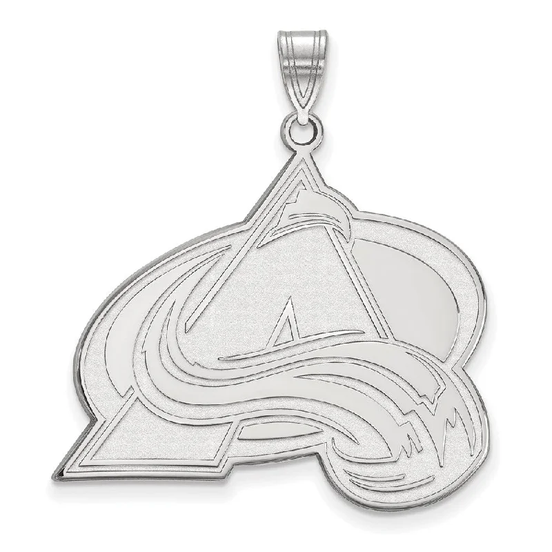 10k White Gold NHL Colorado Avalanche XL Pendant