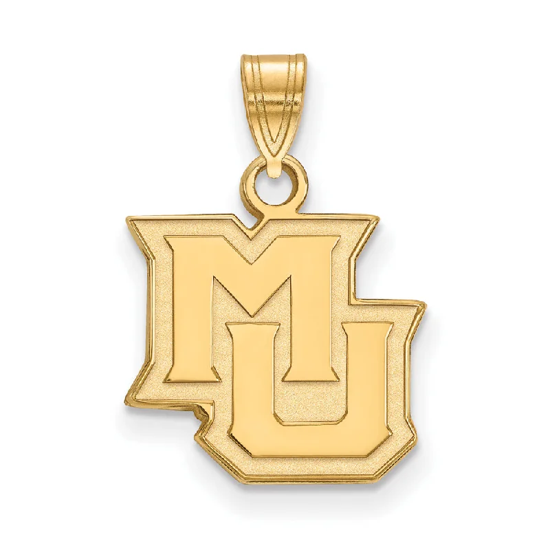 10k Yellow Gold Marquette U Small 'MU' Pendant