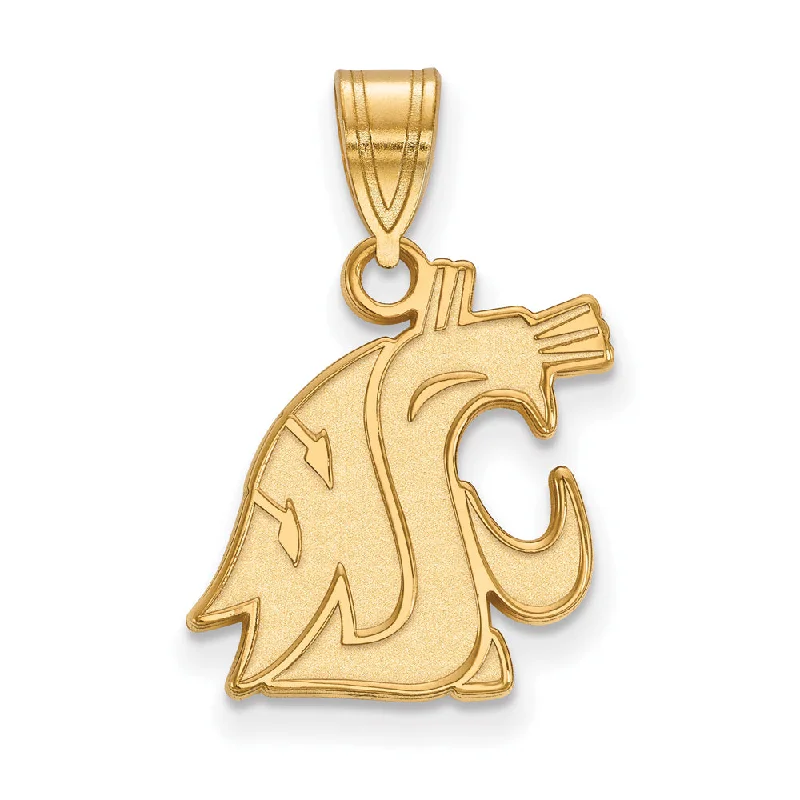 10k Yellow Gold Washington State Medium Mascot Pendant