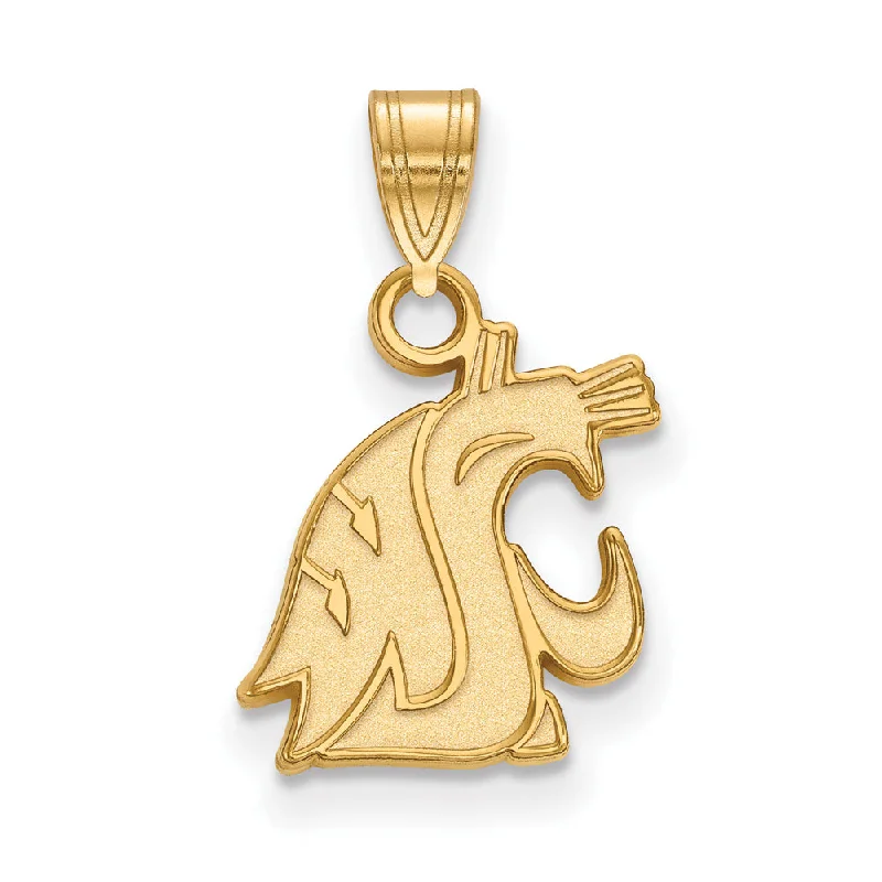 10k Yellow Gold Washington State Small Mascot Pendant