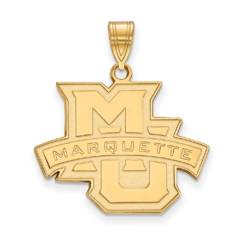 14k Yellow Gold Marquette U Large Pendant