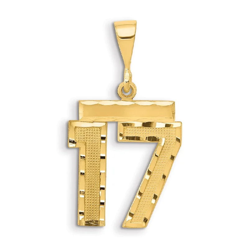 14K Yellow Gold, Varsity Collection, Medium D/C Pendant Number 17