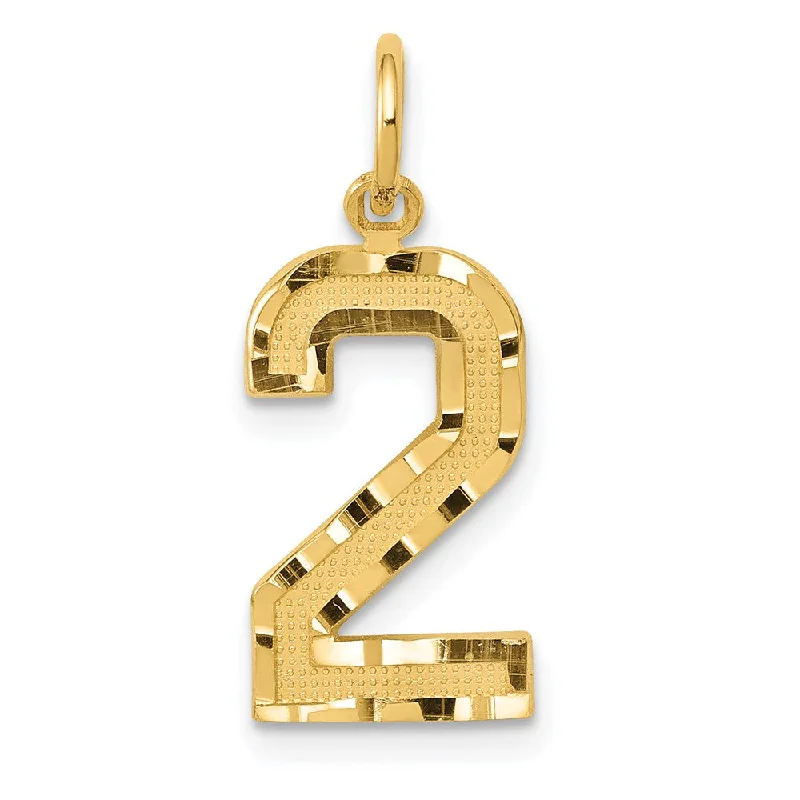 14K Yellow Gold, Varsity Collection, Medium D/C Pendant Number 2