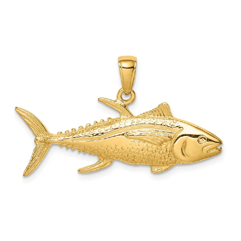 14k Yellow Gold Yellowfin Tuna Pendant