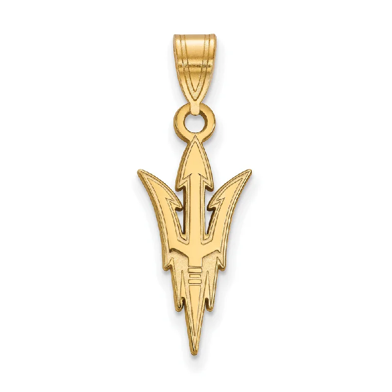 14k Yellow Gold Arizona State Large Logo Pendant